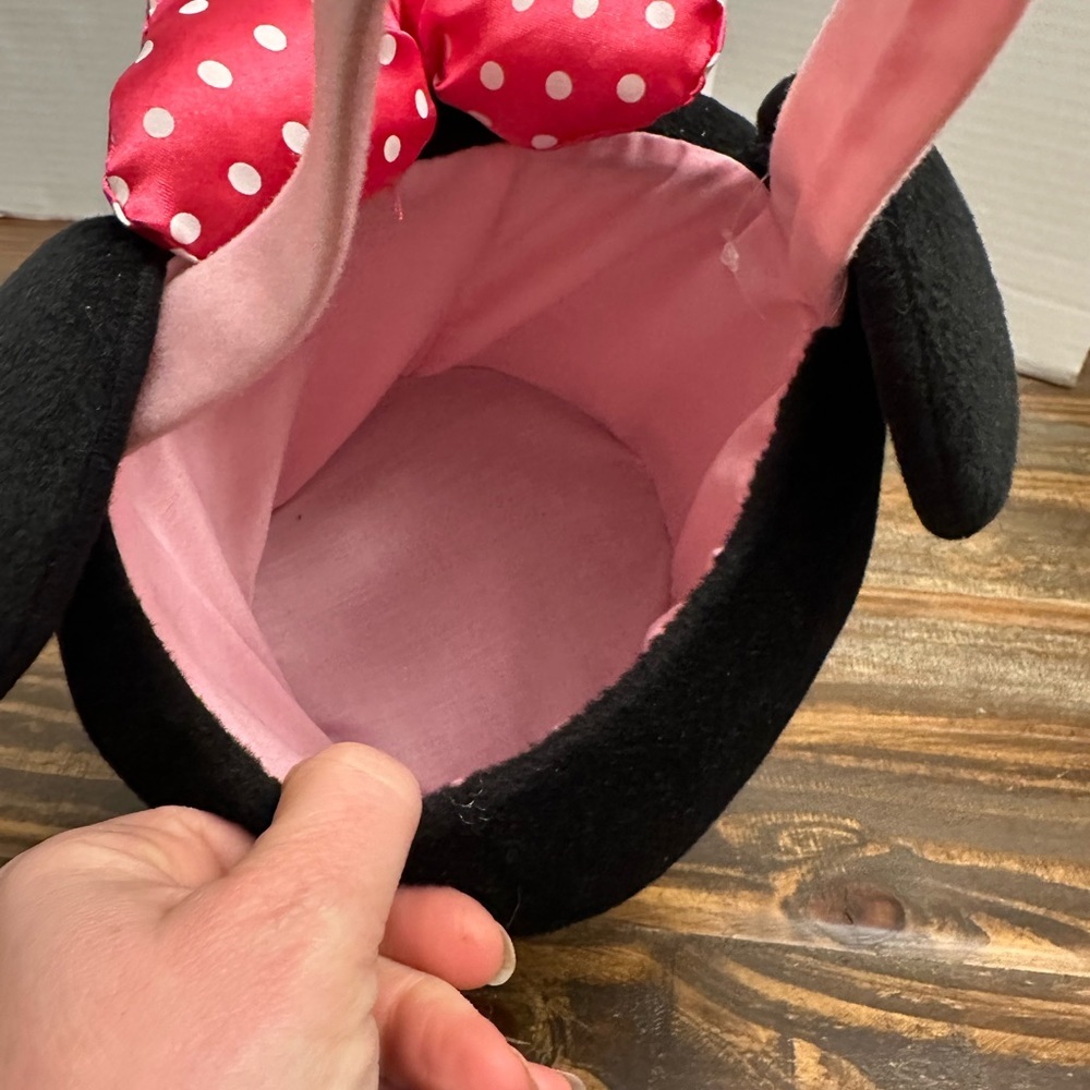 Disney Minnie Mouse Plush Bag in Black, Pink, Red - Picture 5 of 6